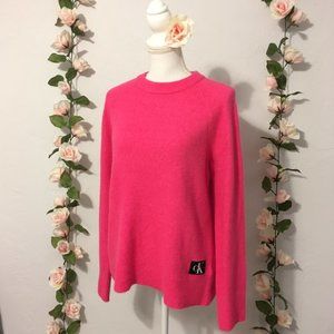 NWT Calvin Klein Cozy Hot Pink Sweater